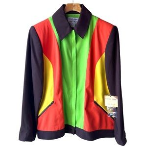 NWT Vintage Colorful Focus 2000 by Charles Glueck Sz 14